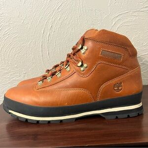 Timberland Euro Hiker Brown Leather Hiking Boots Outdoors Mens Size 13